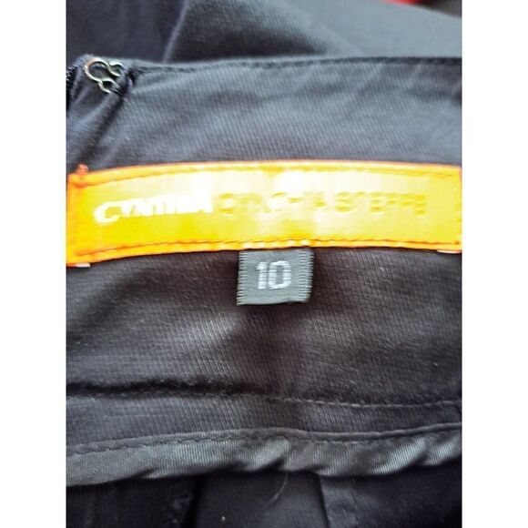 Cynthia Cynthia Steffe Skirt Black Front Tie Bow Mini Skirt Size 10 - Picture 7 of 8